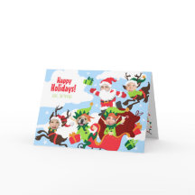 Your Face Here! Family of 5 Funny Christmas