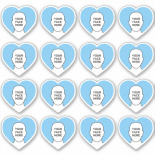 Your Face in Heart Sticker Set