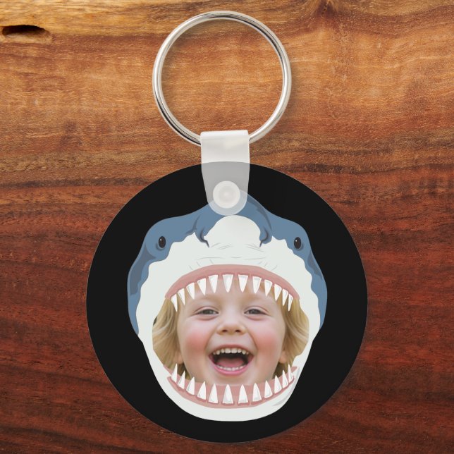 Your Face In Sharks Mouth Funny  Key Ring (Front)