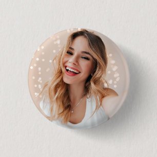 Your face on a birthday 3 cm round badge
