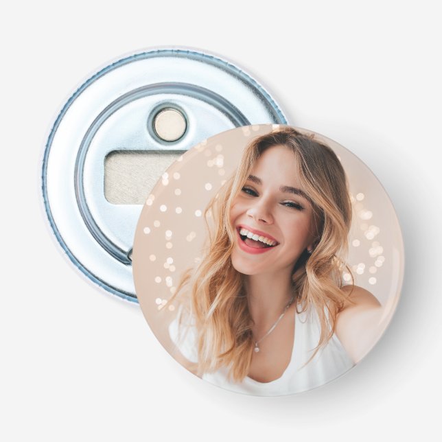 Your face on a birthday bottle opener (Front)