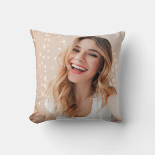 Your face on a birthday personalised cushion