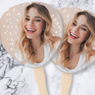 Your face on a birthday personalised hand fan