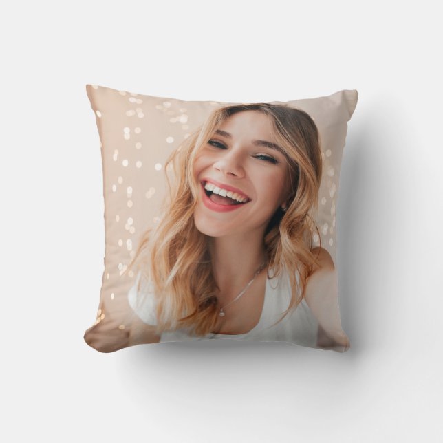 Your face on a birthday personalized cushion (Front)