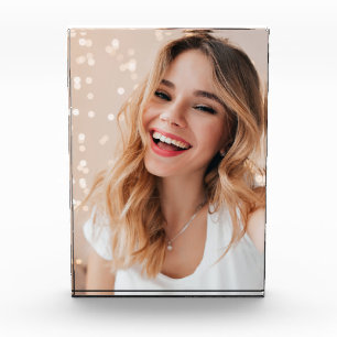 Your face on a birthday personalized photo block