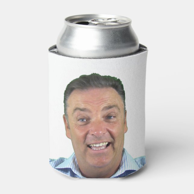 Your Face on a Custom Beer Can Cooler Sleeve (Can Front)