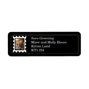 Your face on a stamp return address label