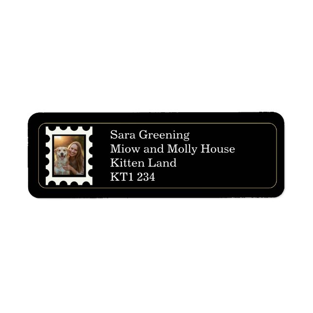 Your face on a stamp return address label (Front)