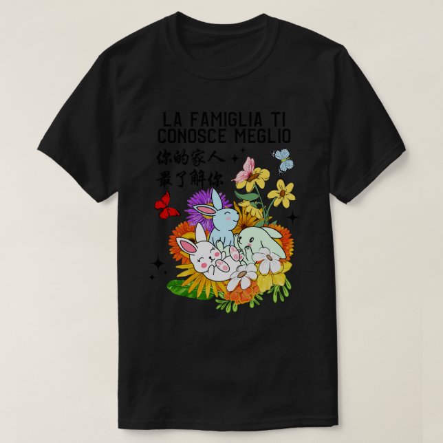 Your Family Knows You Best Kawaii Rabbit 4 T-Shirt (Design Front)
