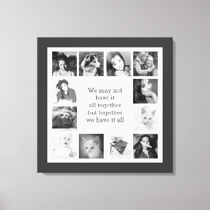 Your Family Memories Custom Photo Collage Canvas Print