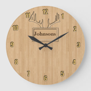 Your family name personalised large clock