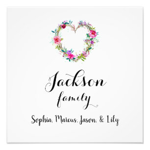 Your family name Photo Enlargement Print