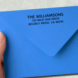 Your Family Name Return Address Rubber Stamp