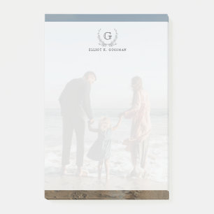 Your Family Photo Backdrop Custom Monogram Post-it Notes