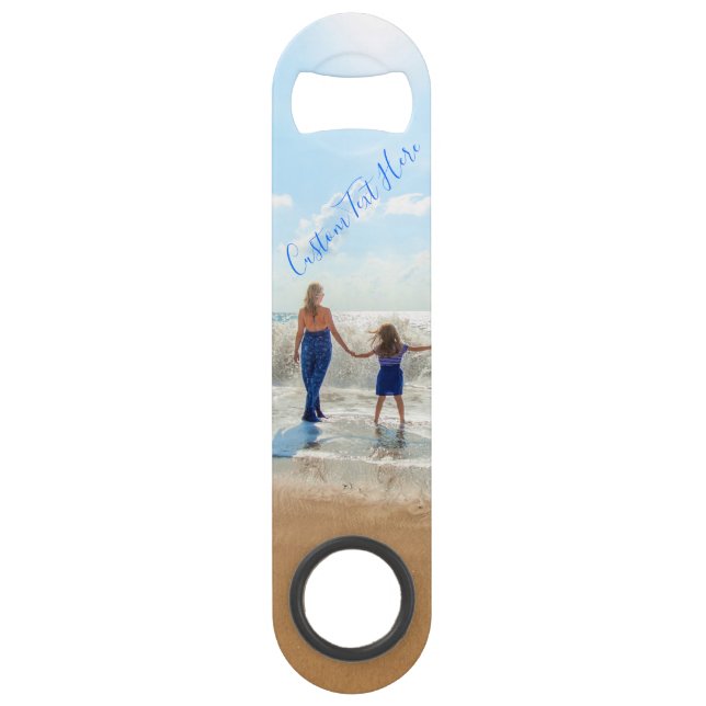 Your Family photo Bar Key with Custom Text (Front)