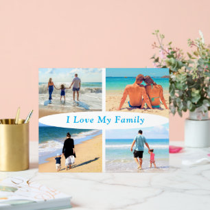 Your Family Photo Collage Acrylic Sign with Text
