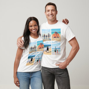 Your Family Photo Collage T-Shirt with Custom Text