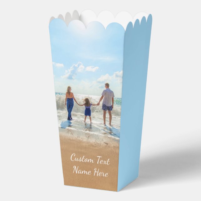 Your Family Photo Popcorn Box with Custom Text (Front)