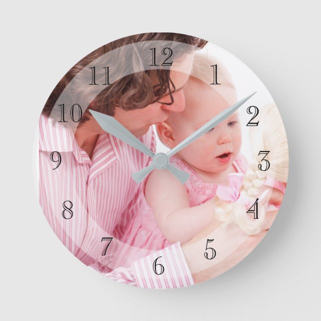 Your Family Photo Round Clock (Front)