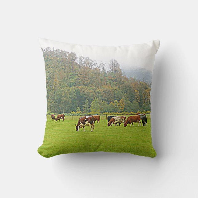 Your farm's image on throw pillow  (Front)
