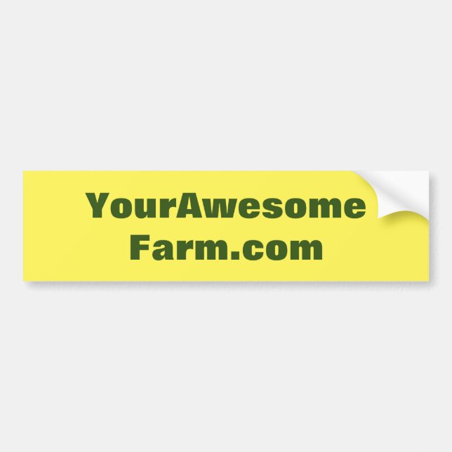 Your Farm's Name / Url on Bumper Sticker (Front)