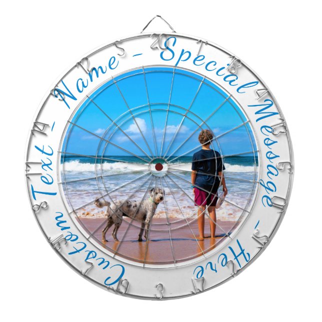 Your Favourite Photo Dart Board with Custom Text (Front)
