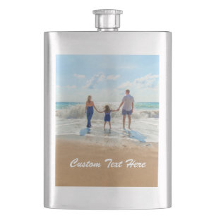 Your Favourite Photo Flask Gift with Custom Text