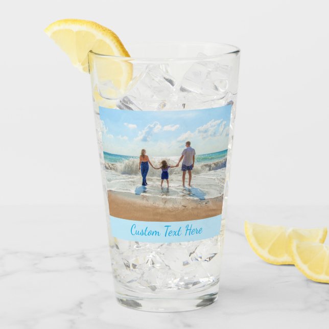 Your Favourite Photo Glass Gift with Custom Text (Front Ice)