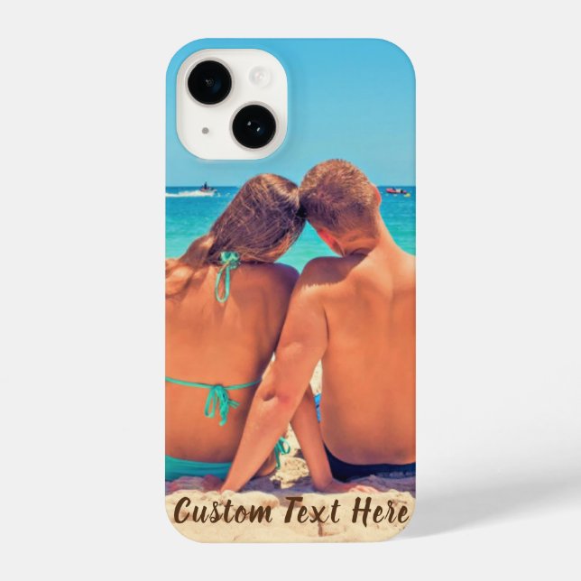 Your Favourite Photo iPhone Case with Custom Text (Back)