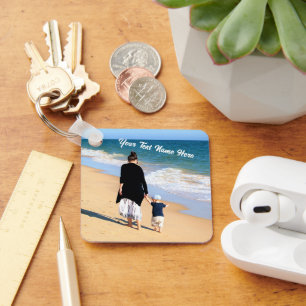 Your Favourite Photo Keychain Gift with Custom Tex