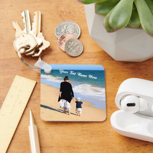 Your Favourite Photo Keychain Gift with Custom Tex (Desk)