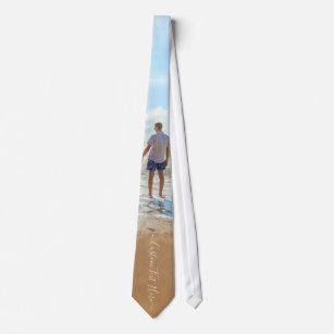 Your Favourite Photo Neck Tie Gift with Custom Tex