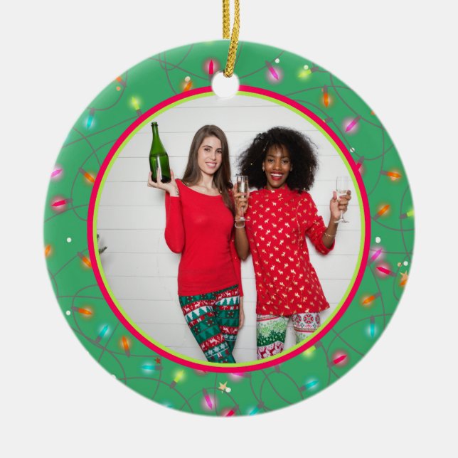 Your Favourite Photo Personalised Picture Two Side Ceramic Ornament (Front)