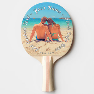 Your Favourite Photo Ping Pong Paddle Custom Text