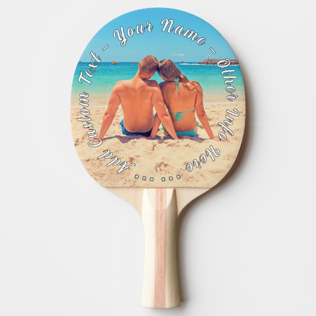Your Favourite Photo Ping Pong Paddle Custom Text (Front)