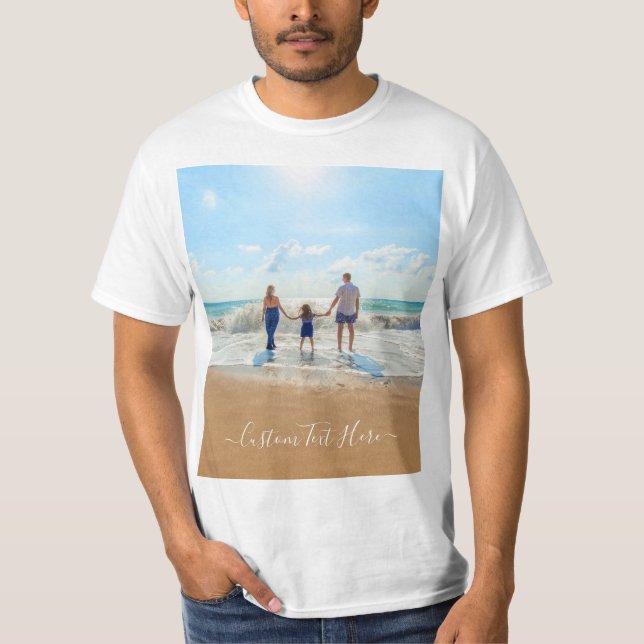 Your Favourite Photo T-Shirt with Custom Text (Front)