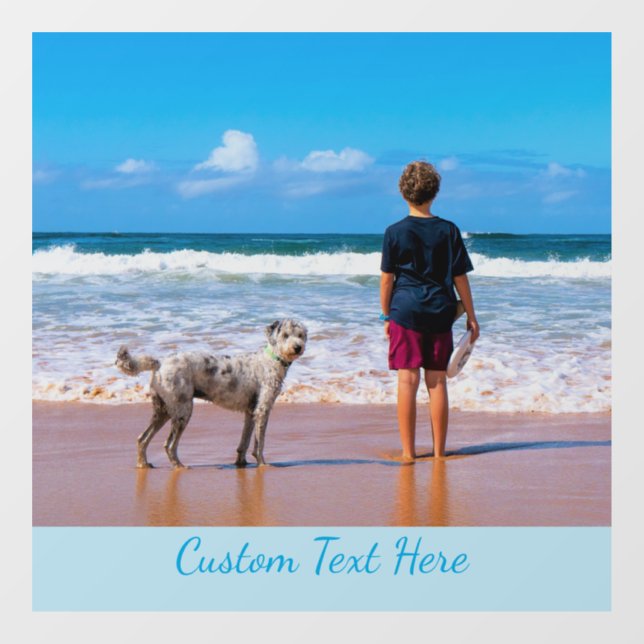 Your Favourite Photo Window Cling with Custom Text (Sheet)