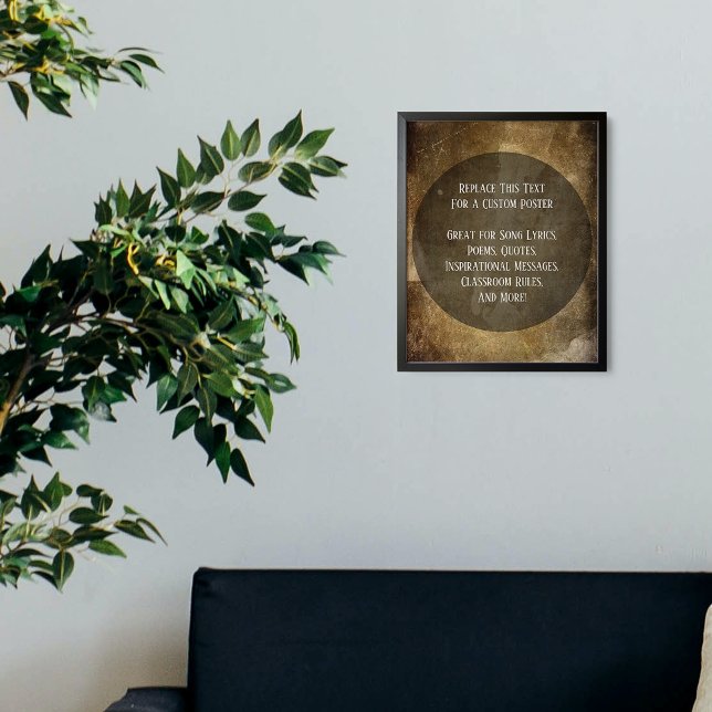 Your Favourite Quote Brown Scratched Grunge Poster (Creator Uploaded)