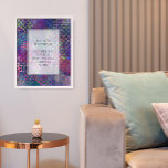 Your Favourite Quote on Colourful Digital Abstract Poster<br><div class="desc">Over the background, a see-through white rectangle masks part of the artwork white making the words pop; a slim black line border was added for a polished finish. A template field was added for your text. Use this space to add your favourite quote or sentiment. Maybe it's funny. Or religious....</div>