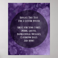 Your Favourite Quote Purple Grunge Artwork Circles