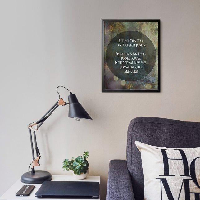 Your Favourite Quote Warm Textured Grunge Poster (Creator Uploaded)