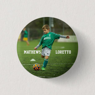 Your favourite Soccer Player name and Photo 3 Cm Round Badge