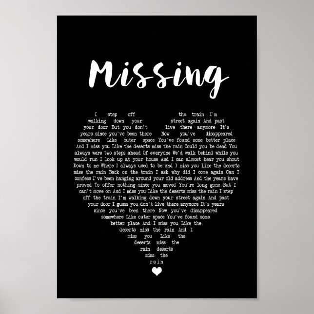 Your favourite song lyrics and music made into wal poster (Front)