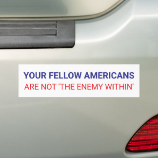 Your Fellow Americans Unity Political Bumper Sticker