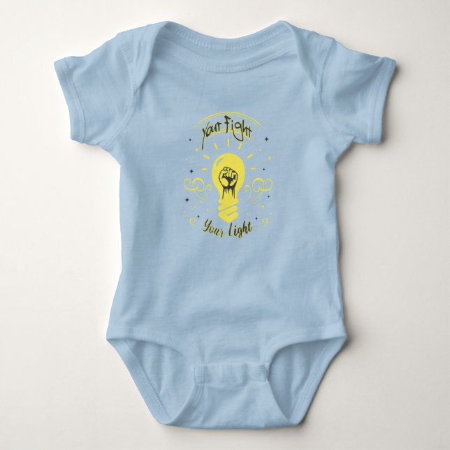 Your Fight Your Light Baby Bodysuit (Front)