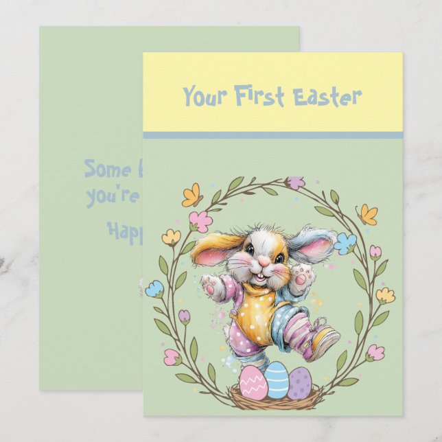 Your First Easter Flat Note Card (Front/Back)