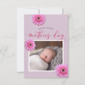 Your First Mother's Day Daisy Photo  Flat Card (Front)