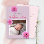Your First Mother's Day Daisy Photo  Flat Card<br><div class="desc">Personalise the message on the back or delete the text for the hand-written message.</div>