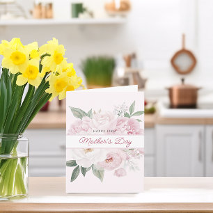 Your First Mother's Day Peony Flowers Card