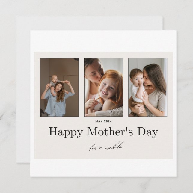  your first mother's day photo flat card (Front/Back)